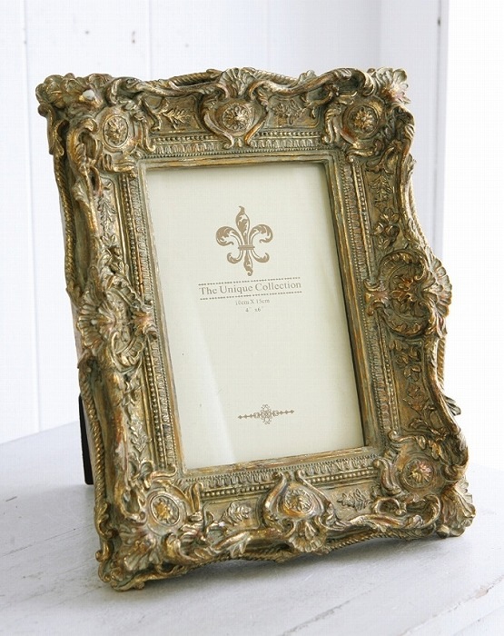 倉庫】アンティークゴールドフレーム SS フォトフレーム<br