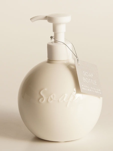 Orb】ソープボトル ディスペンサー オーブ ラウンド 丸 陶器 日本製<br
