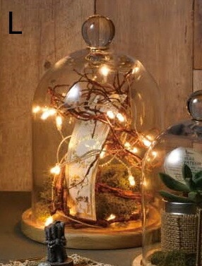 ガラスドーム L<br> 置き物 置物 オブジェ ガラスドーム 【送料