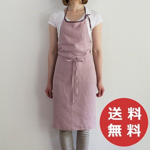 リネンエプロン フルエプロン ミラ ルビ A279 リーノエリーナ Lino e Lina<br