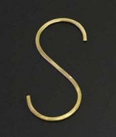 ＢＲＡＳＳ フラットＳフック Ｌ ブラス Horn Please 志成販売 アンティーク風  Sフック アンティークゴールド S字フック  308430【ZL-308430】|Horn Please 