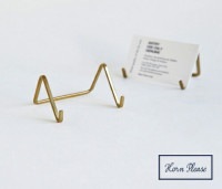 カードホルダー ブラス ＢＲＡＳＳ 308296 Horn Please 志成販売  文房具 事務用品 メモクリップ メモスタンド おしゃれ メモ カード立て スタンド シンプル カードスタンド メモ