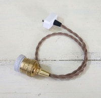 HS2167 照明パーツ 【アクシス/Homestead】 ホームステッド  ペンダント E26用 ブラウン 60cm バルブ 裸電球ペンダント【HS2168】|インテリア|Homestead