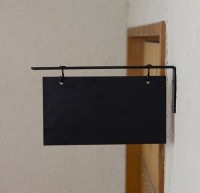 【アクシス / tete-a-tete】  アンティーク風 アイアンサインプレート ブラック【TE550】