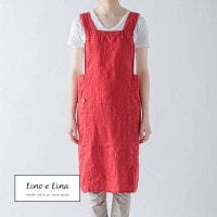 フルエプロン アニタ ル-ジュガランス A356 リーノエリーナ Lino e Lina 定番 リーノ カラー ナチュラル  エプロン かわいい シンプル ナチュラル 前掛け リネン【送料無料】【ZQ