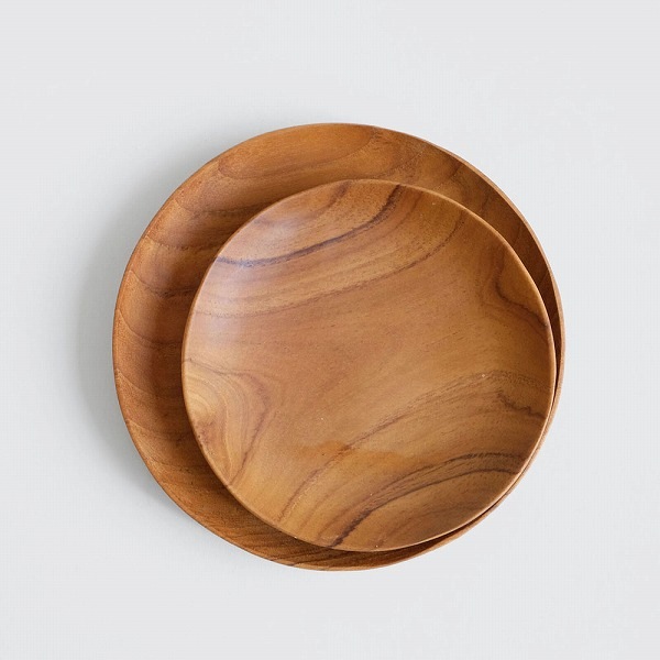 ミニプレート Lサイズ チークウッド TEAKWOOD 木 木製 Horn