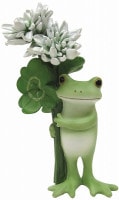 Copeau コポー　クローバーとカエル  雑貨 小物 オブジェ カエル 置き物 置物 オブジェ 蛙 フロッグ FROG ガーデン雑貨 インテリア雑貨 小物 マスコット ミニチュア 【あす楽対応】 7