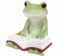 Copeau コポー 本読むカエル 本読む 本読み 読書  小物 オブジェ カエル 置き物 置物 オブジェ 蛙 フロッグ FROG ガーデン雑貨 インテリア雑貨 小物 マスコット ミニチュア 7173