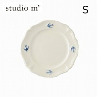 STUDIO M スタジオエム スタジオM 食器 アーリーバード ラウンドプレート S つばめ ツバメ EARLY BIRD 日本製 ホワイト お皿 食器 ケーキ皿 パン皿 平皿 食器【ギフト】【ナチ