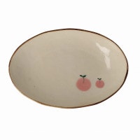 カレー皿 ミュリール murir もも 桃 モモ izawa 井澤 カレー&パスタ皿 日本製 美濃焼 プレート カレー皿 パスタ皿 かわいい【DH-115518】