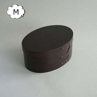 シェーカー オーバルボックス M ブラック 黒色 アクシス Homestead ホームステッド HS3094 木箱 アンティーク風 裁縫箱1段 裁縫箱　ソーイングボックス【送料無料】【HS3094】|
