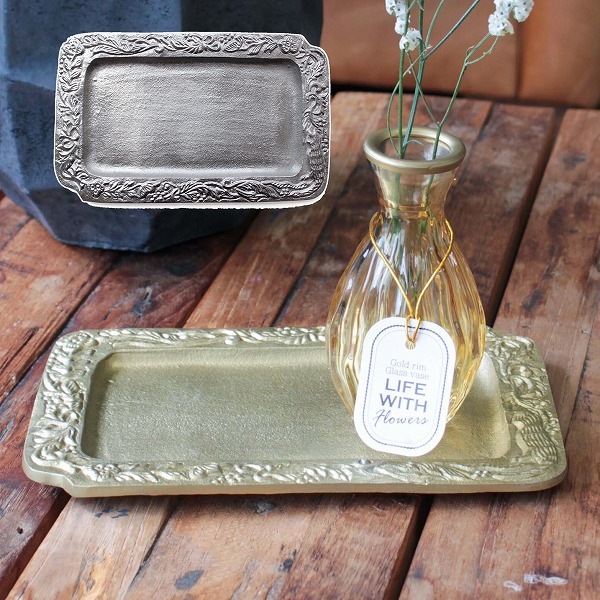 アンティーク雑貨 銀製 葉の形 小物入れ