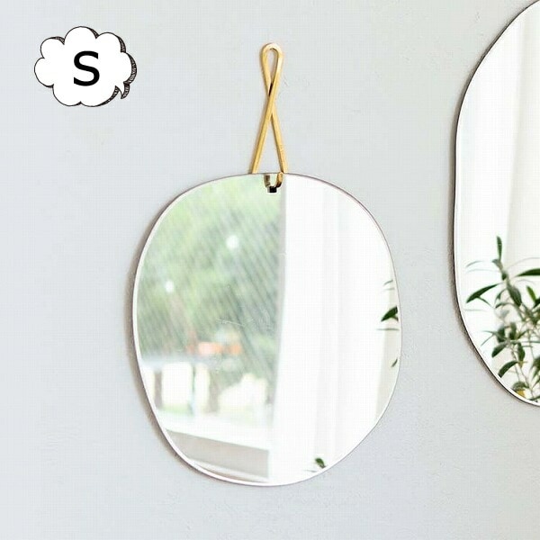 ブラスウォールミラーS インブルーム 鏡 丸形 アンティーク風 円形