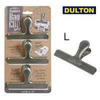 ステンレス バッグ クリップ Lサイズ 3セット ダルトン DULTON クリップ シルバー RN-0426L/3  キッチン 文房具 事務用品 メモクリップ おしゃれ シンプル ステンレス 結束用具