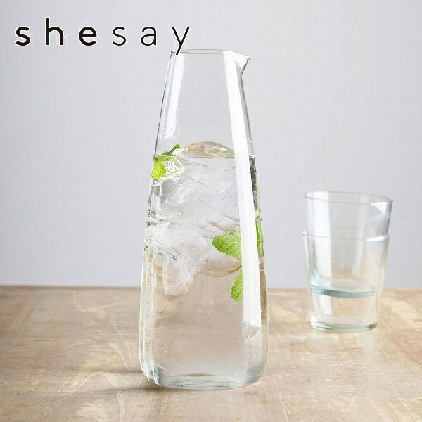 ピッチャー リューズガラス カラフェ 1000ml 取っ手付きで持ちやすい