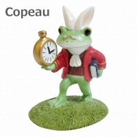 コポー アリス 白ウサギタロウ  Copeau 73772 雑貨 置き物 置物 オブジェ ガーデン雑貨 インテリア雑貨 小物 マスコット ミニチュア かえる カエル フロッグ frog【ZV-7377