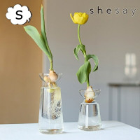 リューズガラス グロースライン バルブボトル ロリエフ S shesay 志成販売 372288 フラワーベース スタンド 花瓶 木  フラワーベース/木/花/フラワー/フラワーグラス/花瓶 ガラス/
