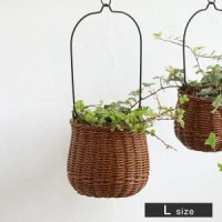 ユティル アイアンハンドルポット L 機能性 ハンギング プランター クレエ Creer クUTILE 92340035 アンティーク レトロ調 （ フラワーポット ガーデンポット 花 緑 植木 鉢 