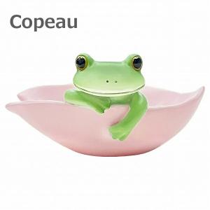 コポー Copeau 桜をボートにするカエル 74024 かえる 小物 オブジェ