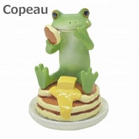 Copeau コポー カエル スイーツ ホットケーキを頬張るカエル ダイカイ 74320 かえる 小物 オブジェ カエル 置き物 置物 オブ  ジェ 蛙 フロッグ FROG ガーデン雑貨 インテリア雑