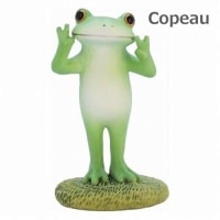 Copeau コポー ダブルピースするカエル ピース 蛙 かえる 置物 マスコット ダイカイ 雑貨 小物 オブジェ カエル 置き物 置物 オブジェ 蛙 フロッグ FROG ガーデン雑貨 インテリア雑貨