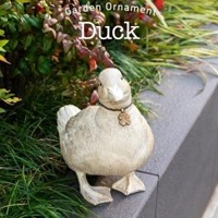 アヒル ダック 1匹 鳥 ガーデンオーナメント オブジェ 置物 インテリア 親 インテリア かわいい ホワイト ガーデンマスコット ガーデニング 置き物 オブジェ オーナメント 動物 【】【ZX-KH