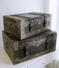 【送料無料】 アンティーク風 ウッデン・トランクボックス ２点セット  【COVENT GARDEN｜コベントガーデン】【ZC-BO-01】|インテリア雑貨|インテリア雑貨