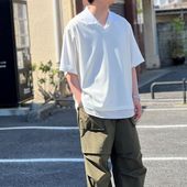 A NOVEL DAY.(ア ノーベル デイ.) NOIE 2WAY STRETCH SH/WHITE