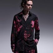 kiryuyrik(キリュウキリュウ)SAKURA Decine Shirt/Black＆Pink