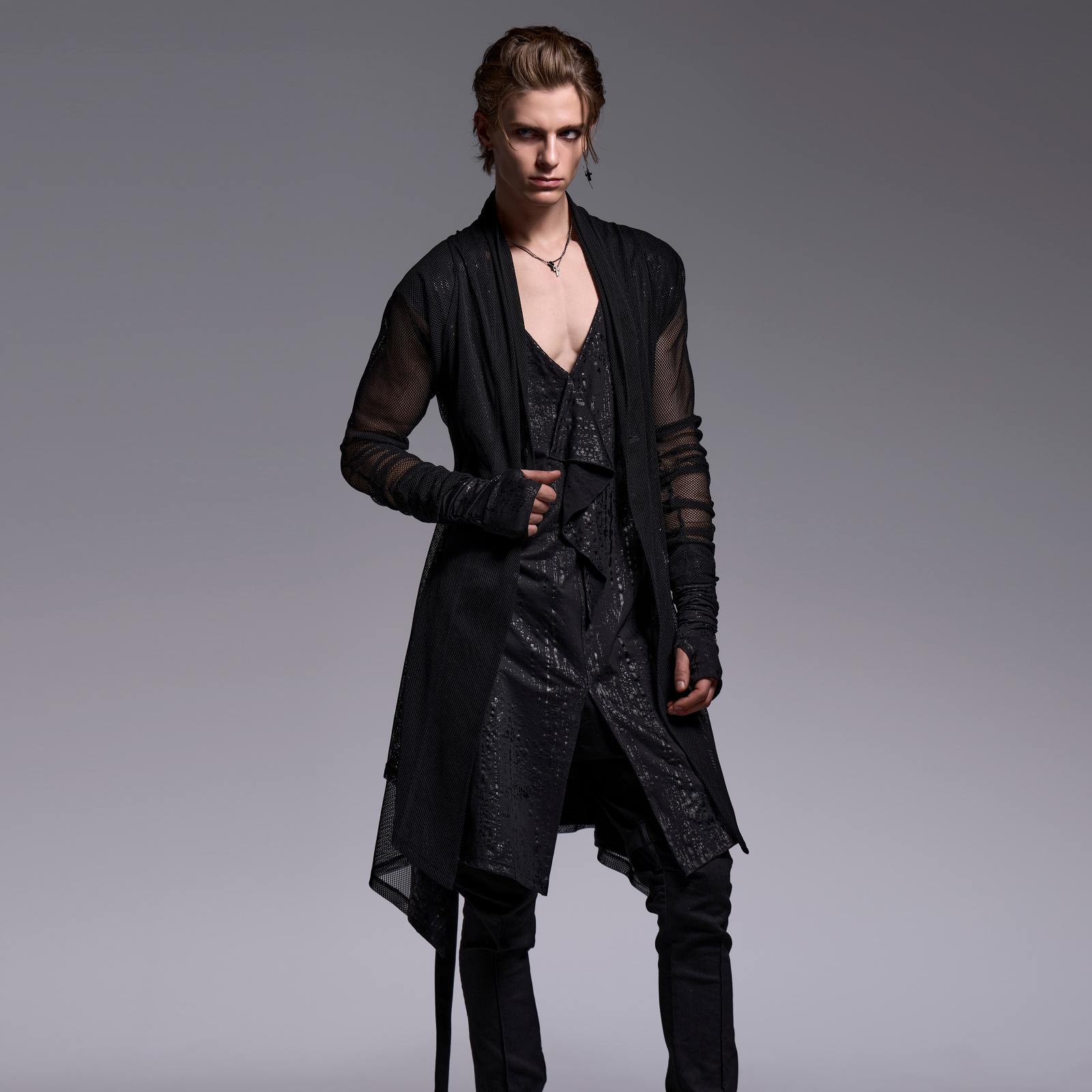 【新品】kiryuyrik キリュウキリュウ カーディガン 予約品】kiryuyrik(キリュウキリュウ) Mesh Dolman Sleeve Cardigan