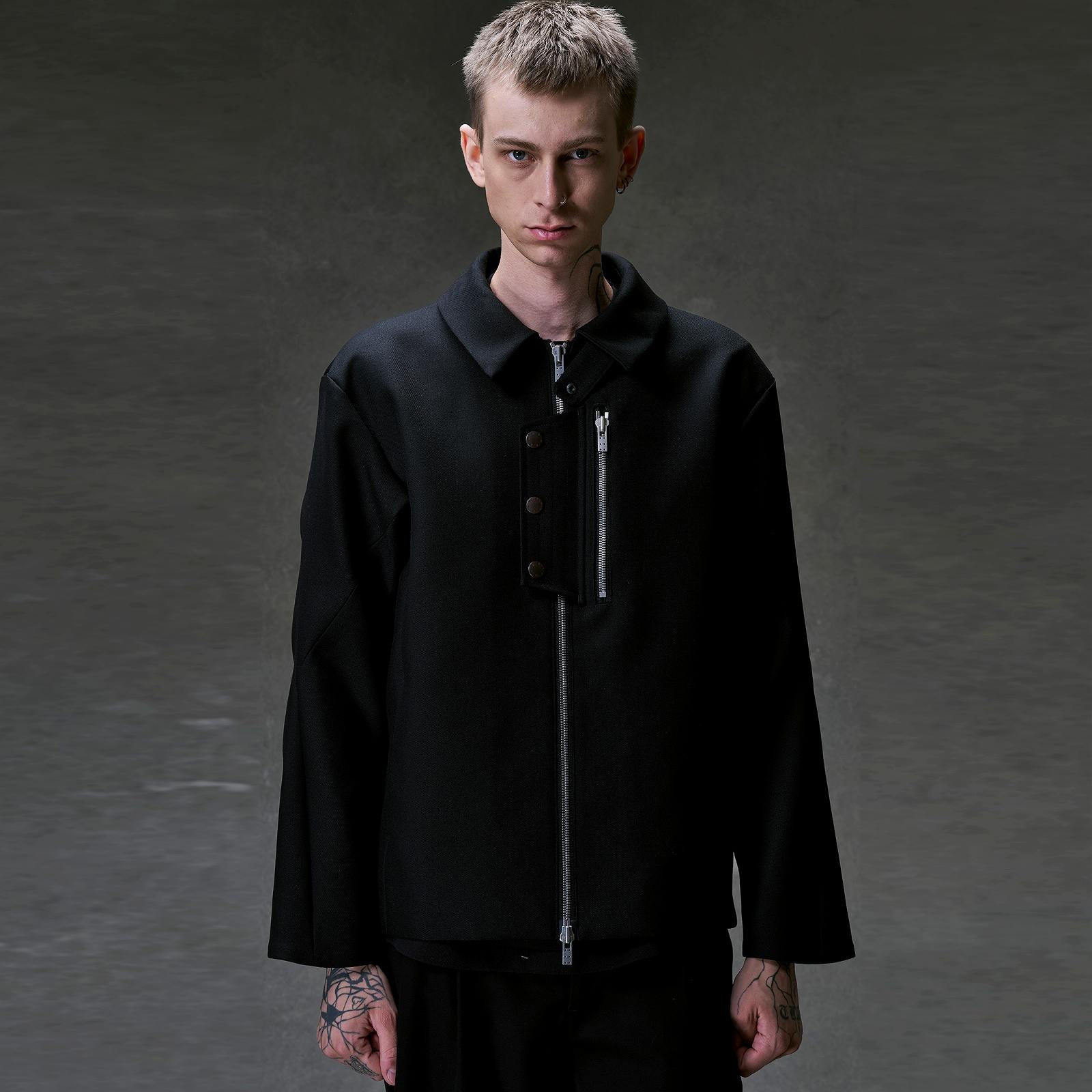 DEVOA（デヴォア） Silicone-Impregnated Wool Jacket/ BLACK | DEVOA