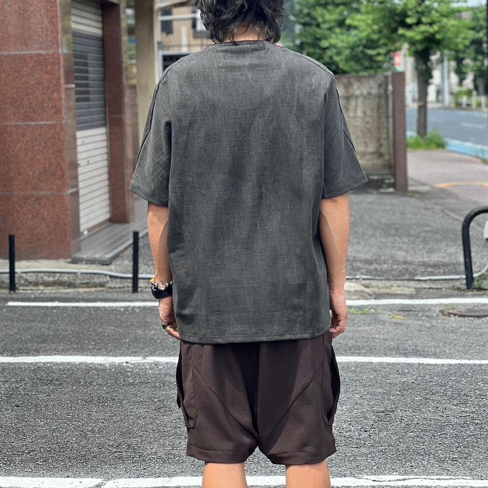 DEVOA（デヴォア）Short sleeve pigment dye jersey/CHARCOAL