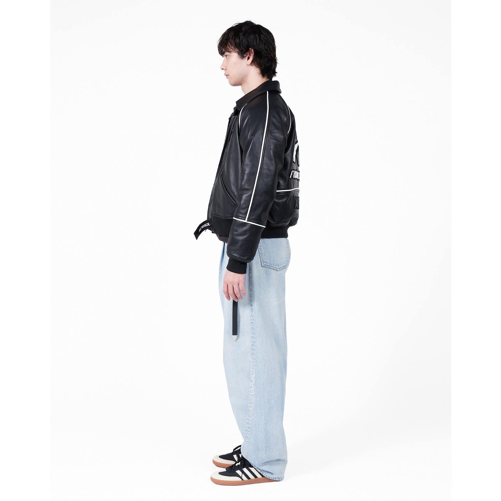 FORSOMEONE（フォーサムワン） AVIREX LEATHER JACKET/BLACK