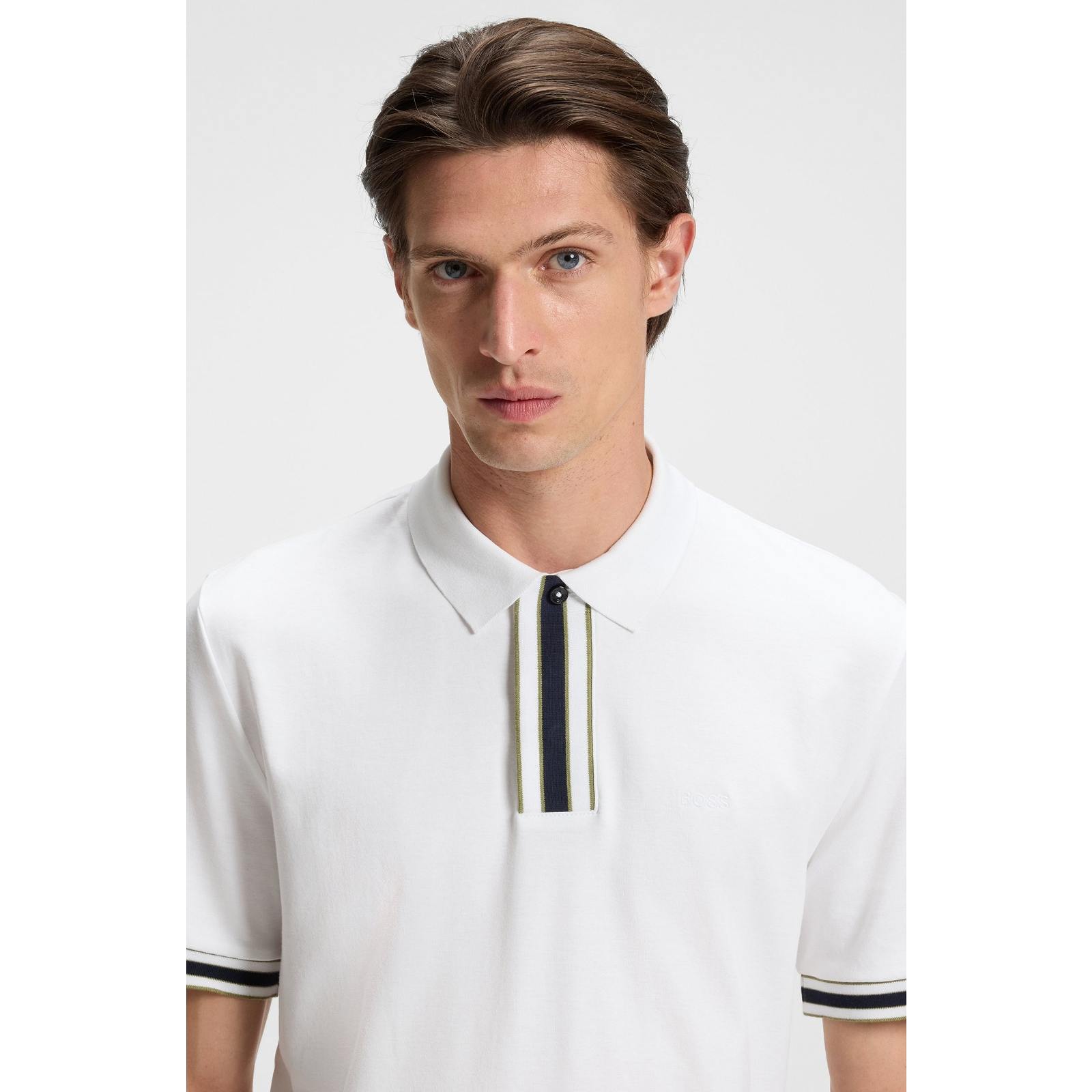 SALE】BOSS(ボス) コットンインターロック ポロシャツ コントラスト