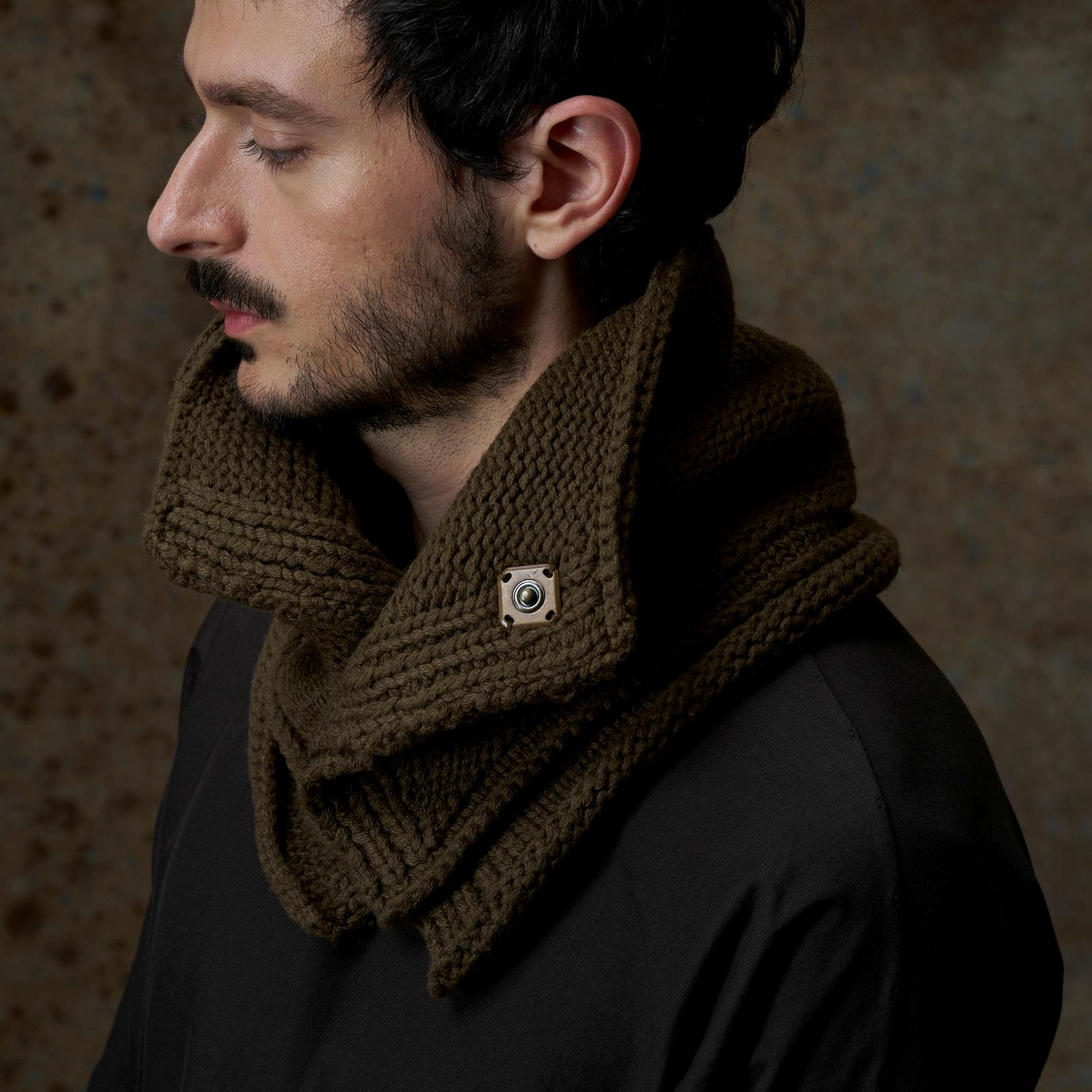 DEVOA（デヴォア）Knit neck parts/ KHAKI | DEVOA（デヴォア