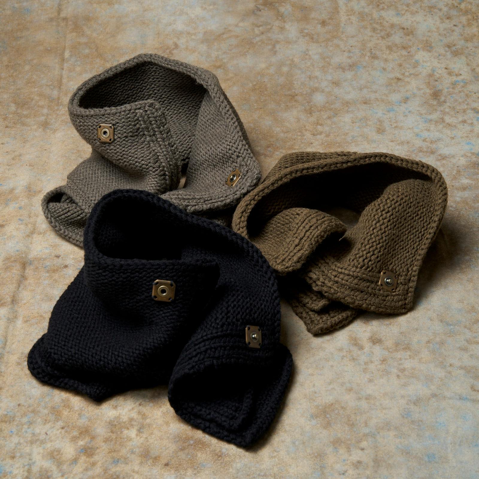 DEVOA（デヴォア）Knit neck parts/ KHAKI | DEVOA（デヴォア