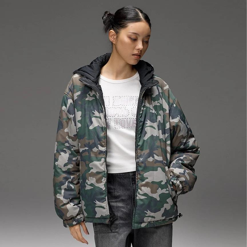X-girl(エックスガール) FACE EMBROIDERED PATCH REVERSIBLE JACKET