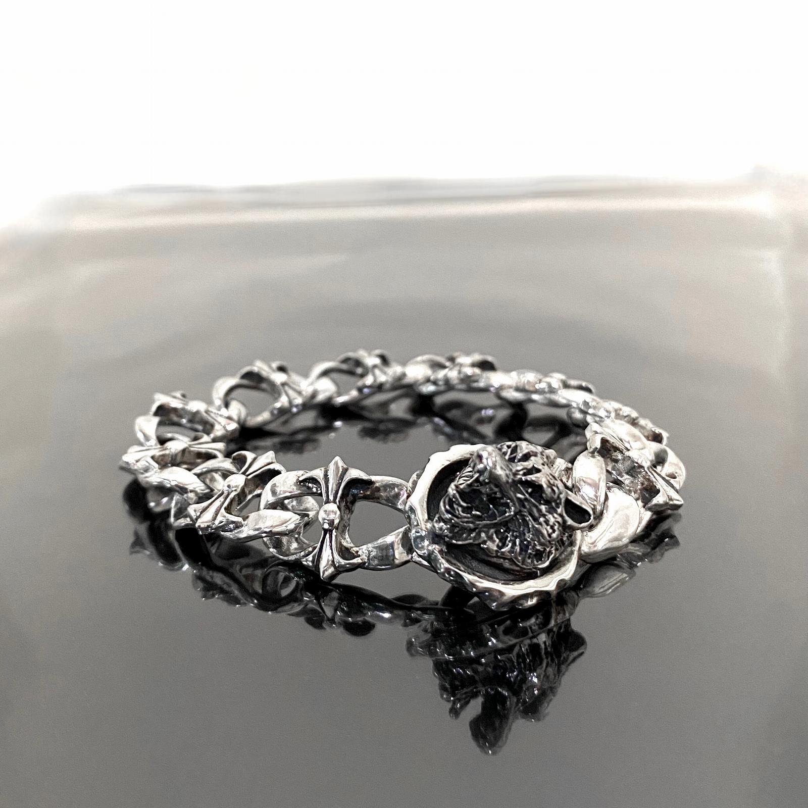 GODSIZE ゴッドサイズ ブレスレット ウルフ付きレザー 受注生産品】GODSIZE(ゴッドサイズ)BUTTERFLY CHAIN BRACELET