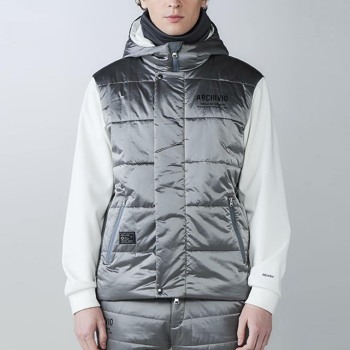 新品 アルチビオ archivio ブルゾン ARCHIVIO(アルチビオ)異素材切替中綿撥水ブルゾン/グレー(080