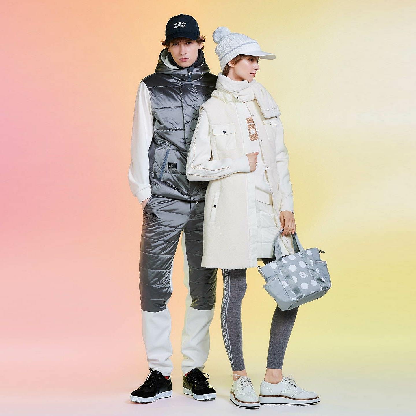 ARCHIVIO(アルチビオ)異素材切替中綿撥水ブルゾン/グレー(080