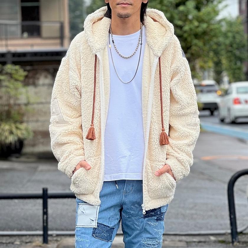 Al Ain(アライン） HOODIE ZIP LAMB/CREAM | Al Ain(アライン