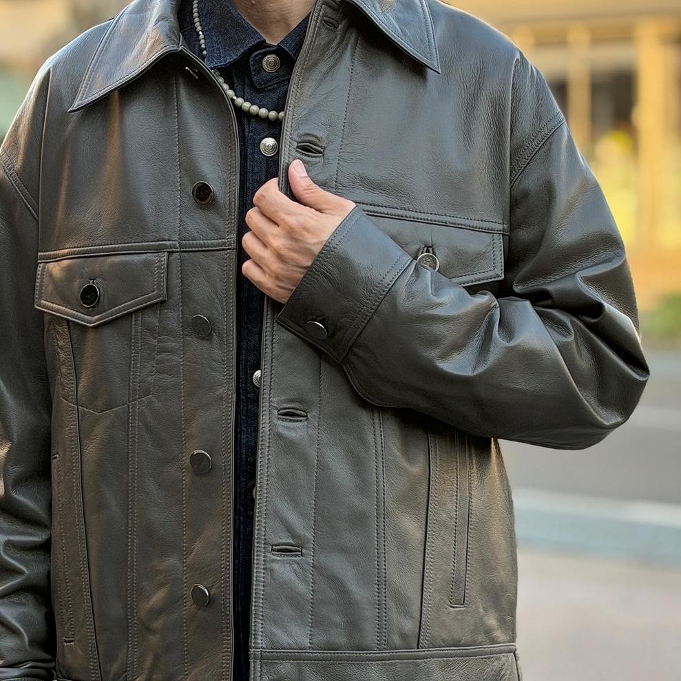 Re:new（リニュー） 3rd型レザージャケット/GRAY | Re:new(リ