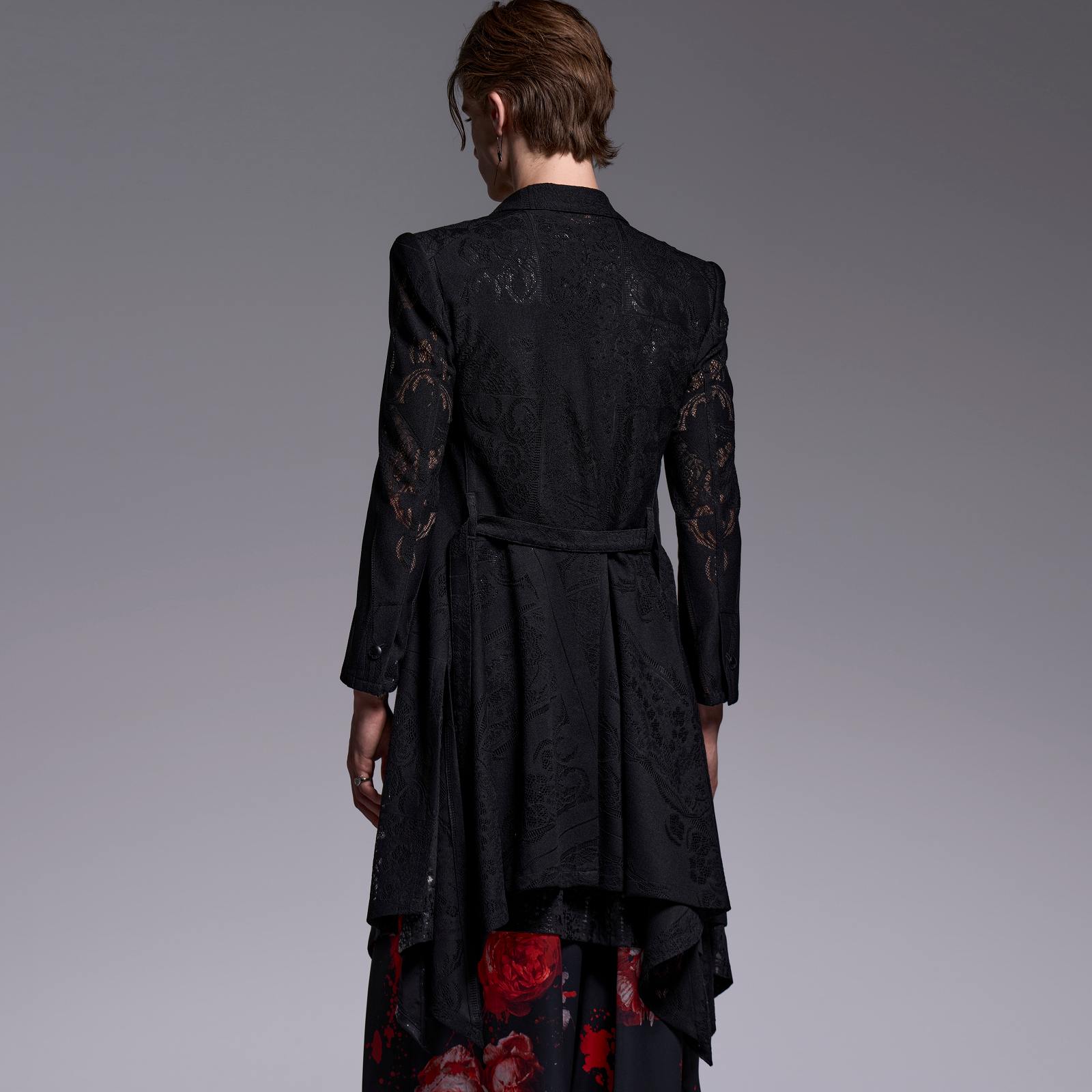 予約品】kiryuyrik(キリュウキリュウ) CROSS-Lace Flare Jacket/BLACK