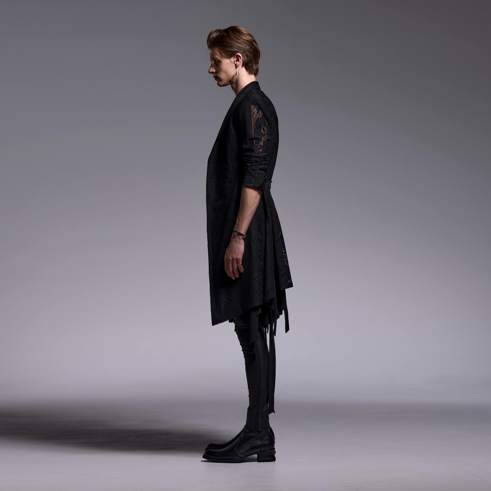 予約品】kiryuyrik(キリュウキリュウ) CROSS-Lace Flare Jacket/BLACK