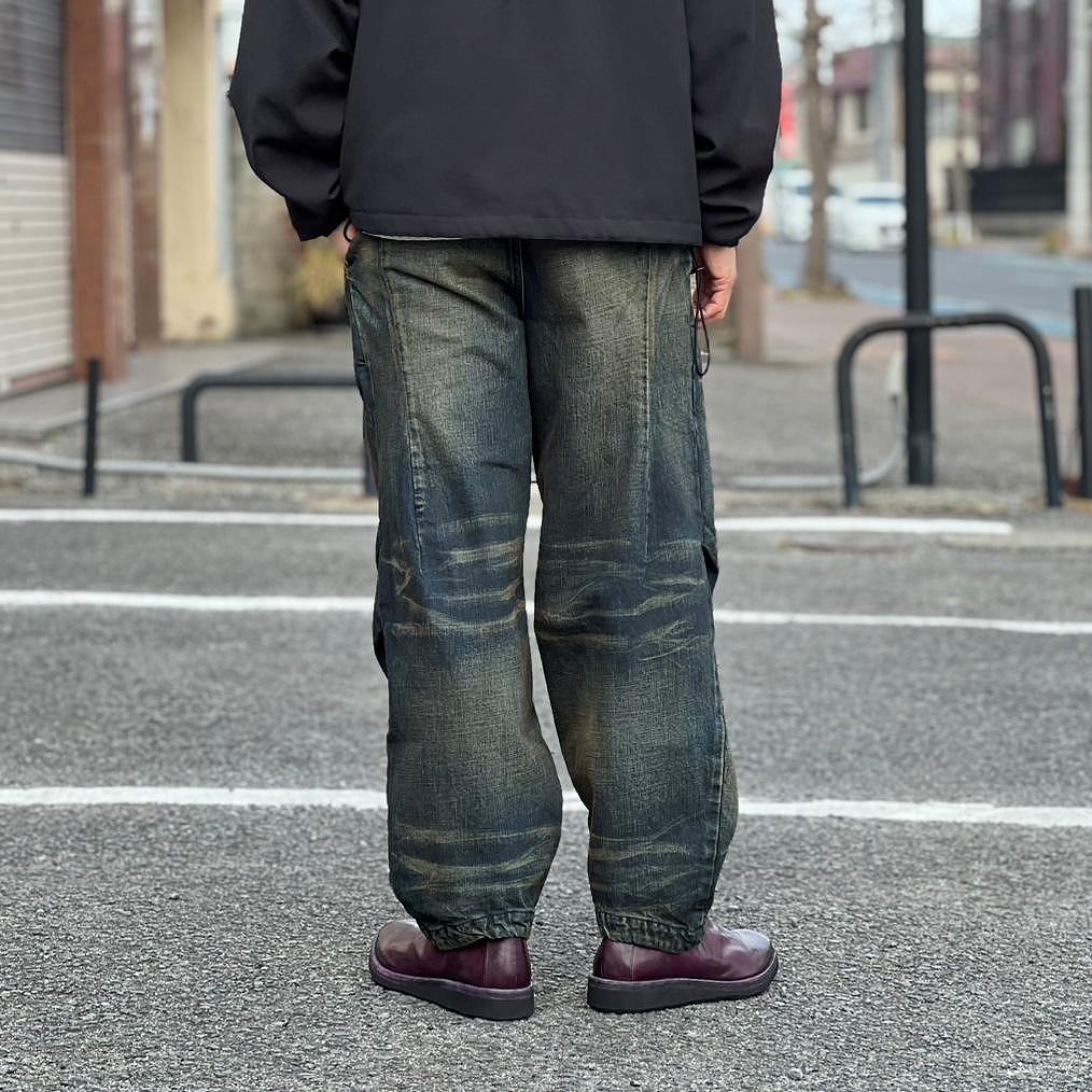 DEVOA（デヴォア） Denim&ショートスリーブ DEVOA（デヴォア） Baggy pants ston wash & bleach denim /INDIGO