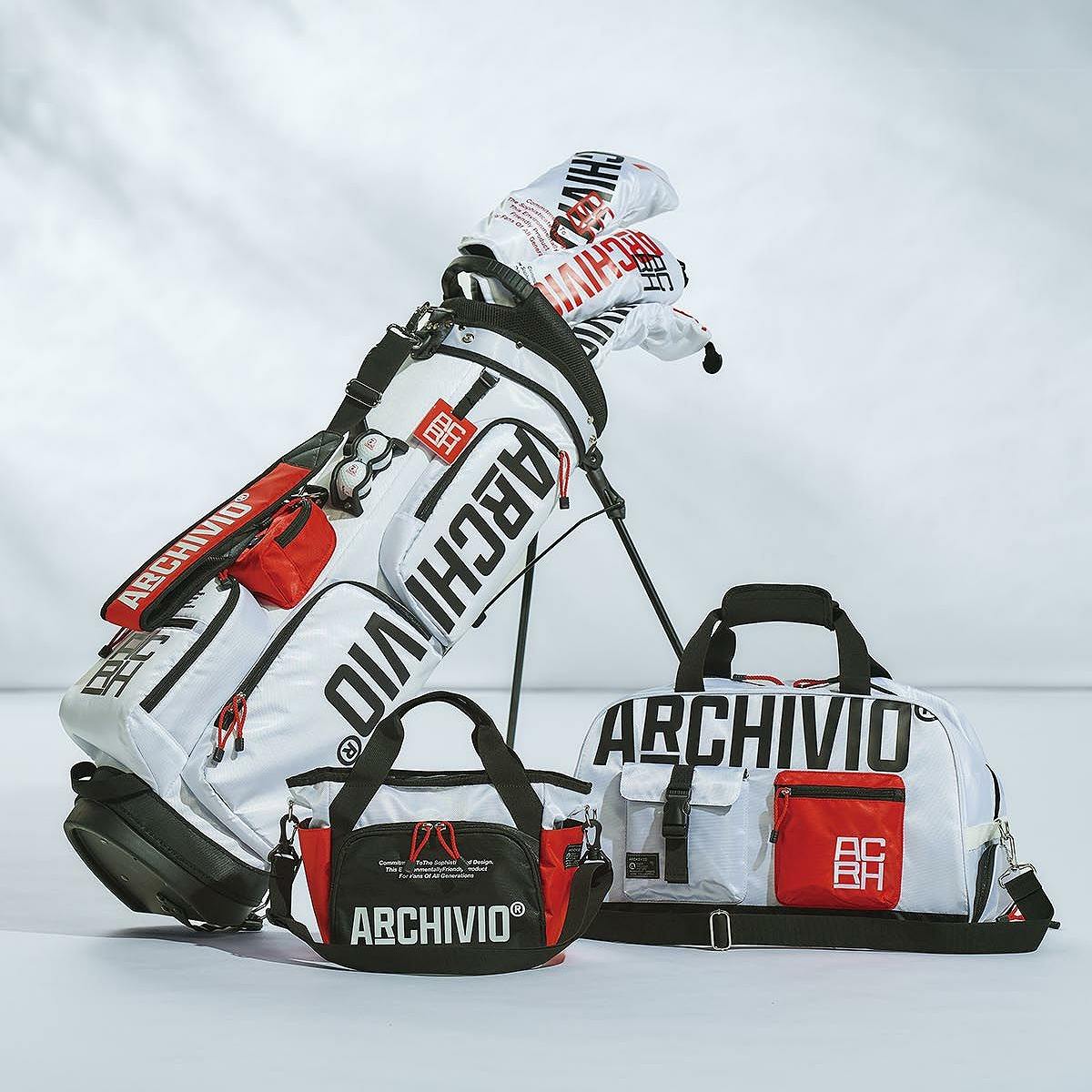 ★新品【ARCHIVIO】アルチビオ スタンド式 キャディーバッグ軽量推薦必見 ARCHIVIO(アルチビオ)スタンド式キャディバッグ/ホワイト(190