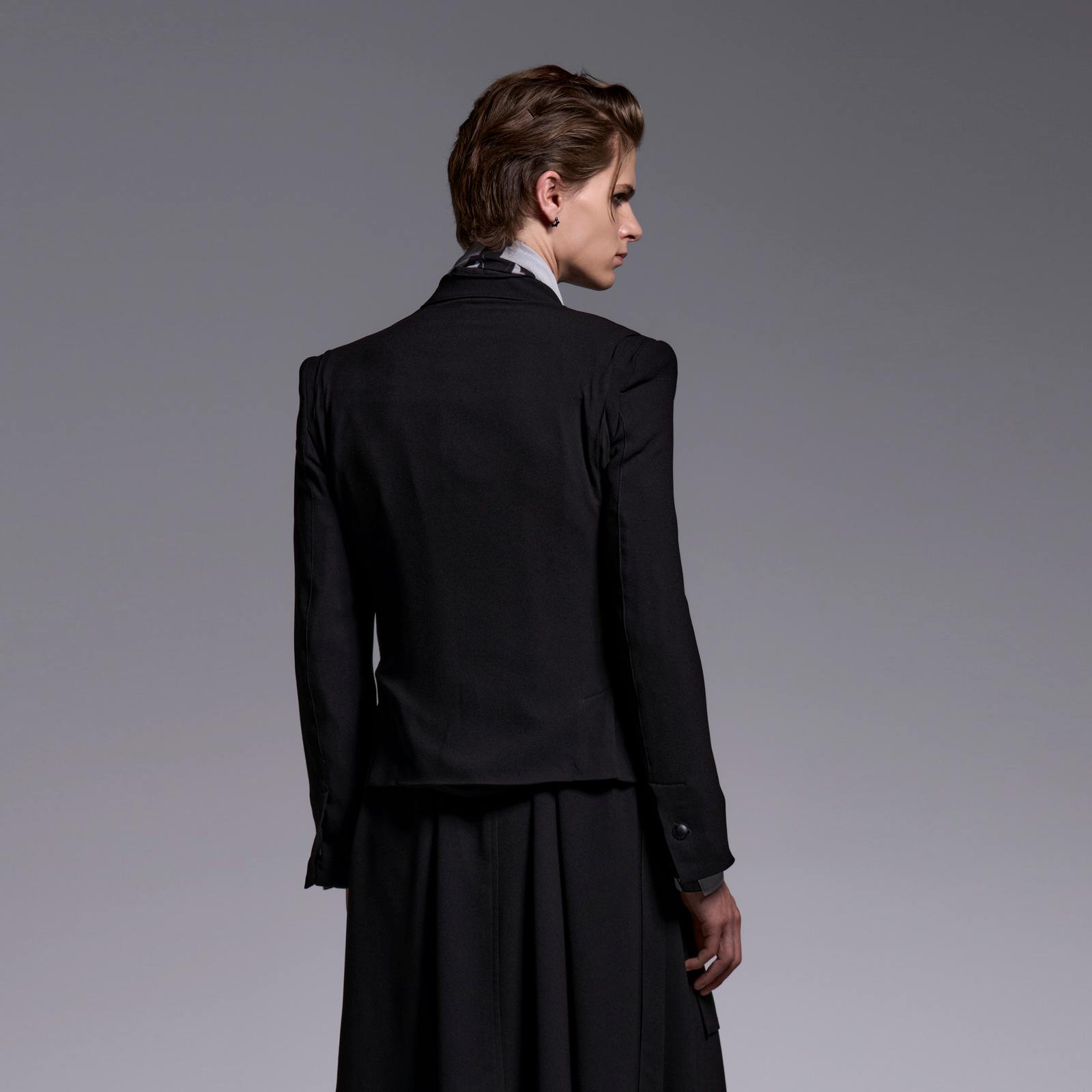 予約品】kiryuyrik(キリュウキリュウ) Crape Short Peacked Jacket