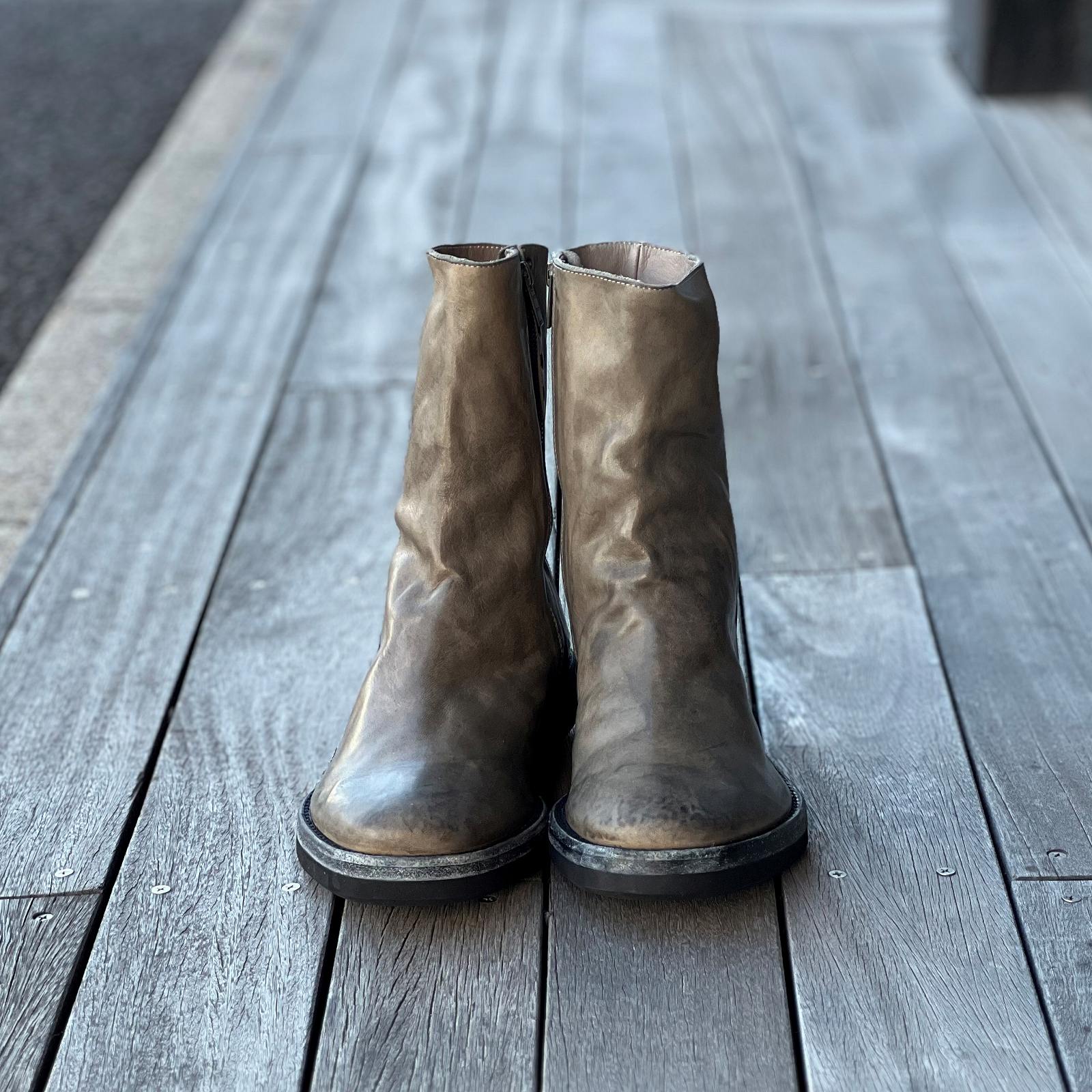 【DEVOA Leather Boots デヴォア】 Devoa x Incarnation Object-Dyed Horsehide Boots