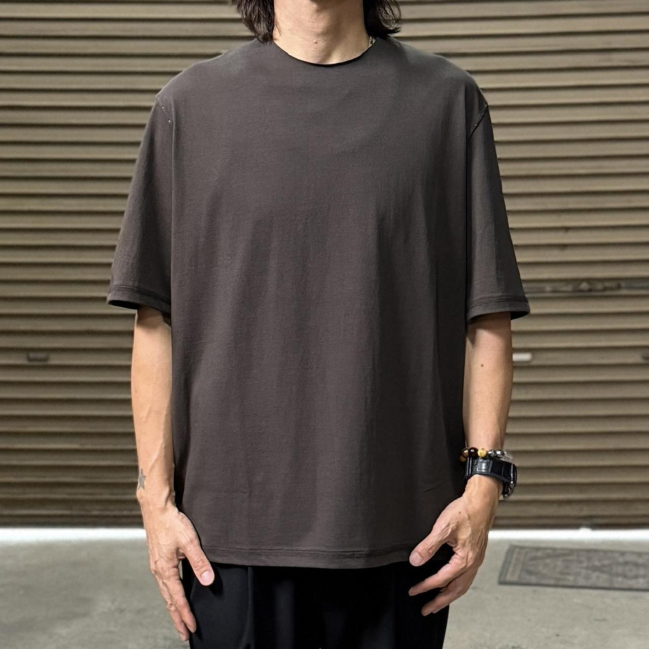 DEVOA（デヴォア）short sleeve cotton jersey /ARMY GRAY | DEVOA 