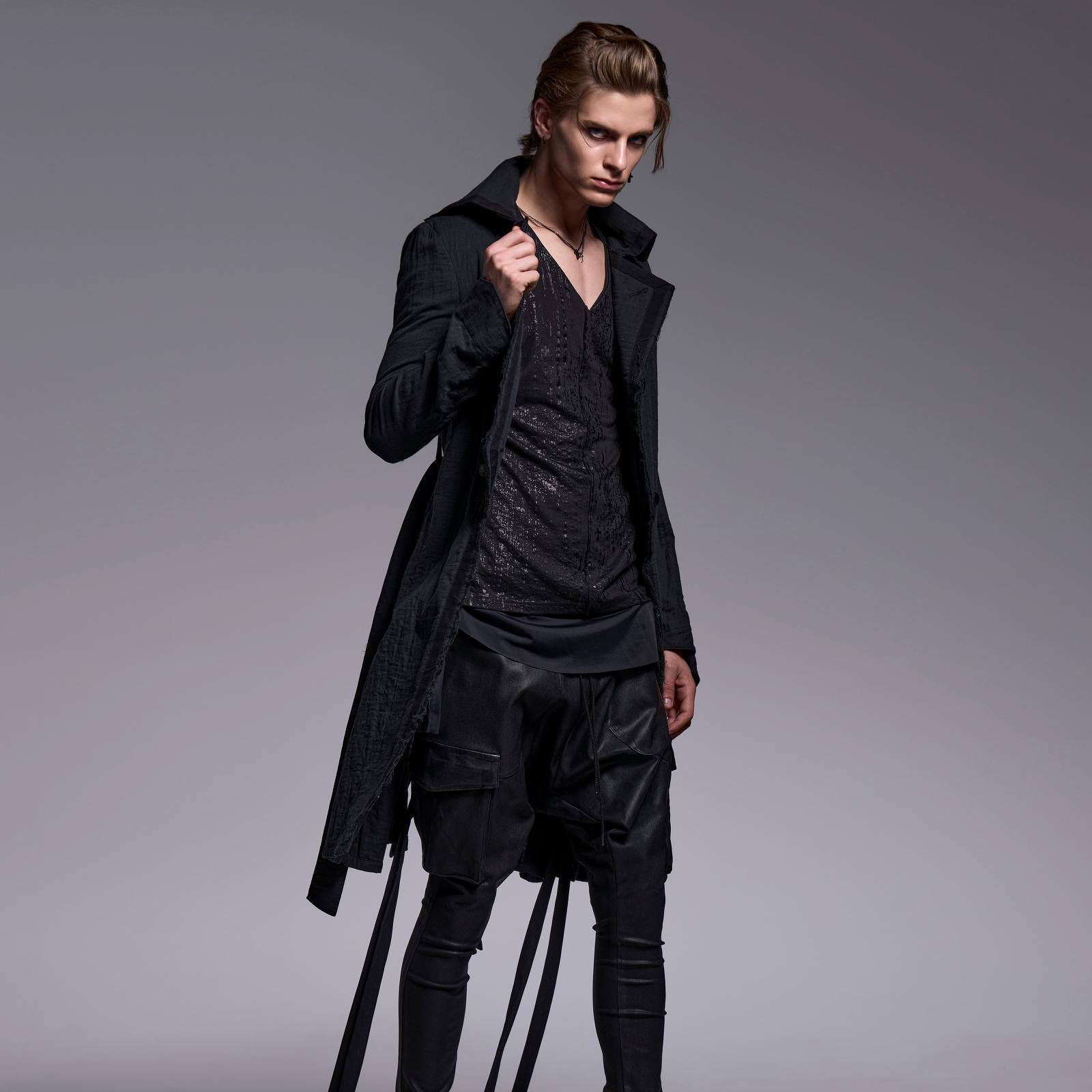 予約品】kiryuyrik(キリュウキリュウ) W-Gaze Napoleon Coat/BLACK